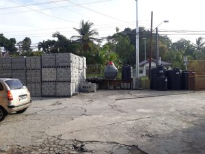 concrete blocks and tanks